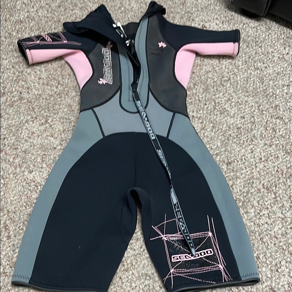 Sea doo Black and Pink one piece dive/ride/surf suit